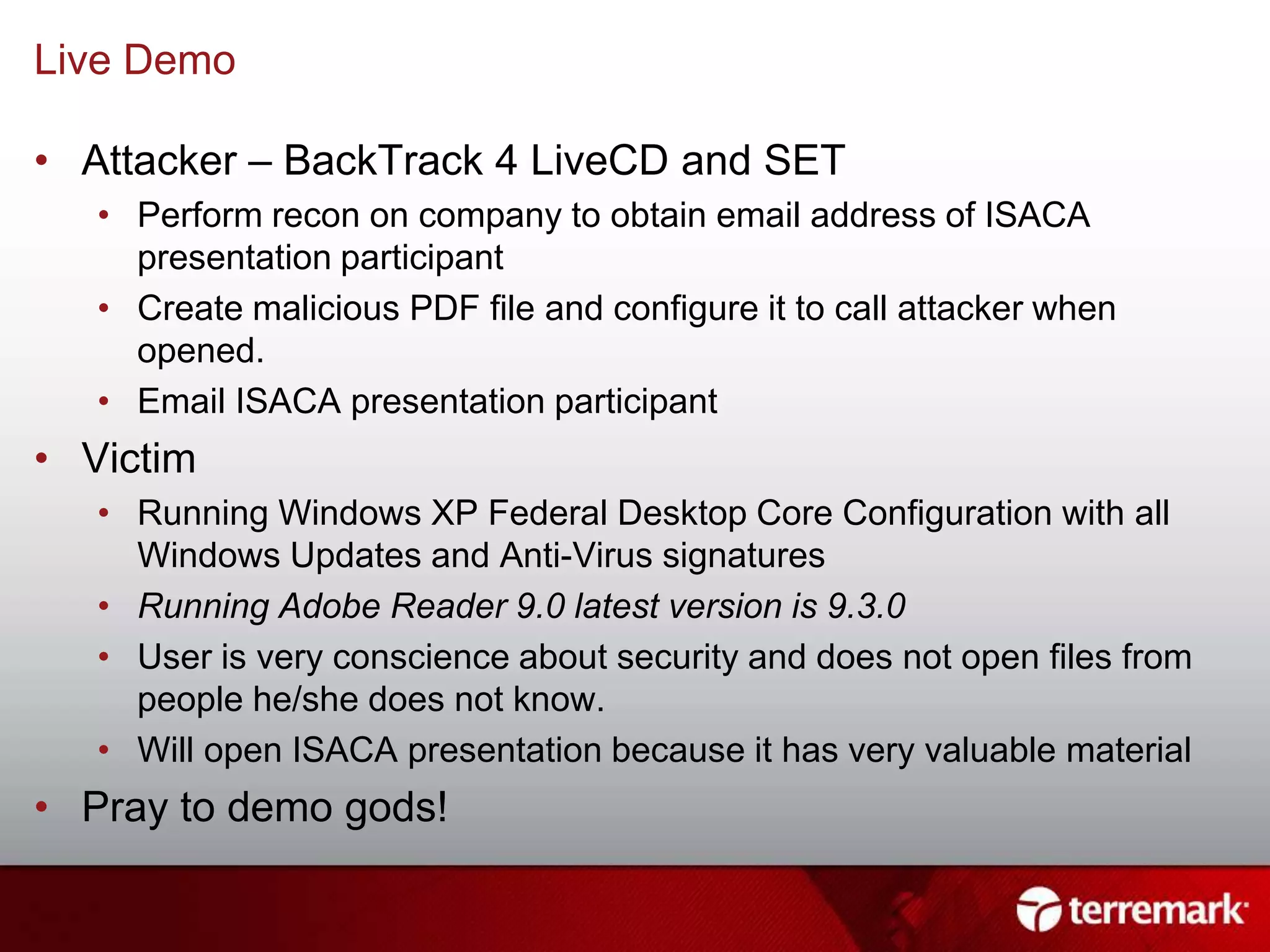 Who is attacking?Organized Crime