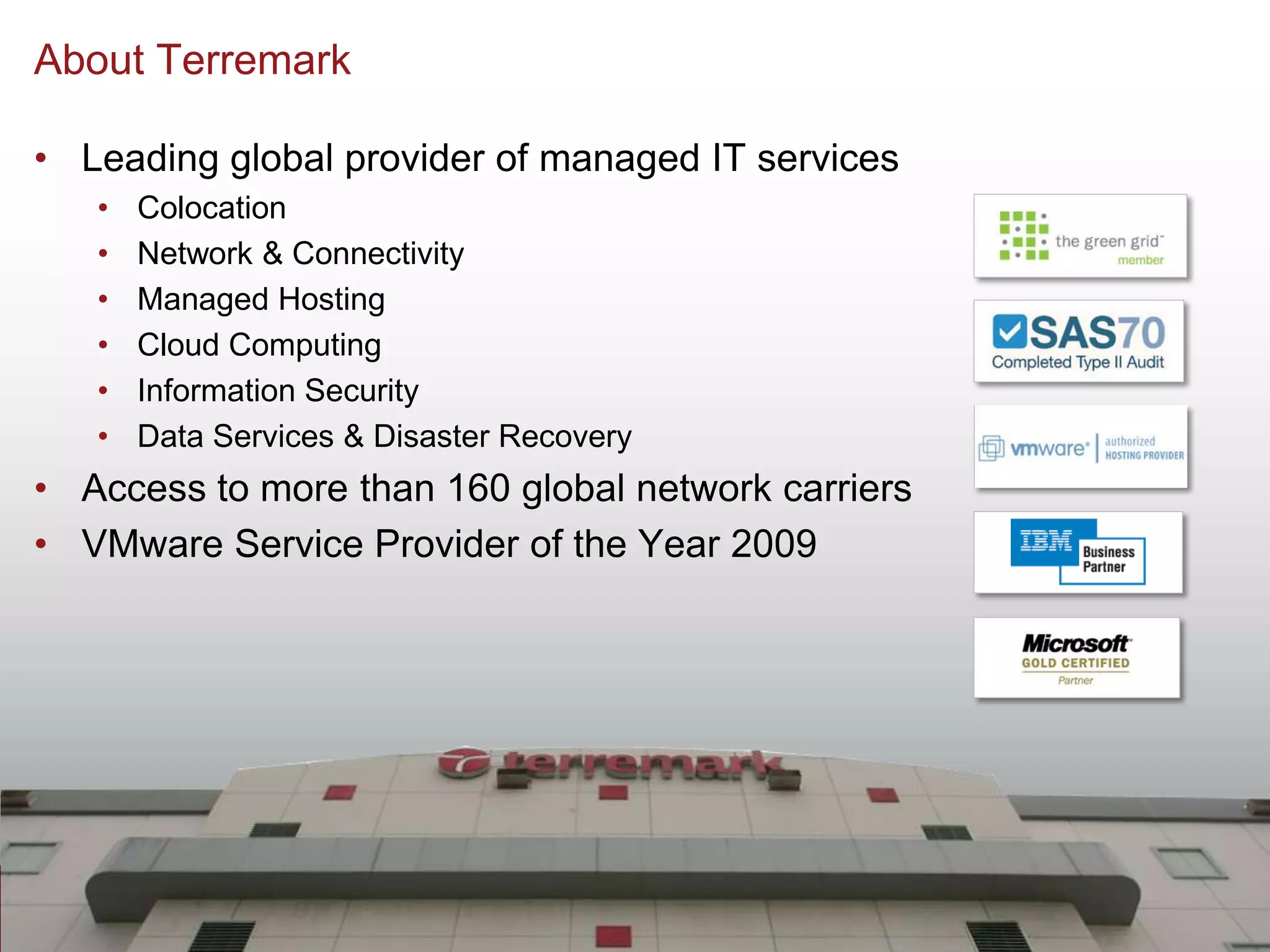 Security Operations Center Analyst – Terremark Worldwide, Inc (NASDAQ: TMRK)