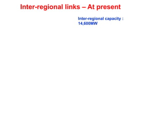 Inter-regional links – At present
Inter-regional capacity :
14,600MW
 
