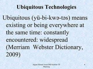 Ubiquitous Technology and Ambient Learning Opening New Ways to ...