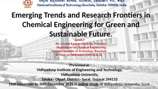 Emerging Trends and Research Frontiers in Chemical Engineering for ...