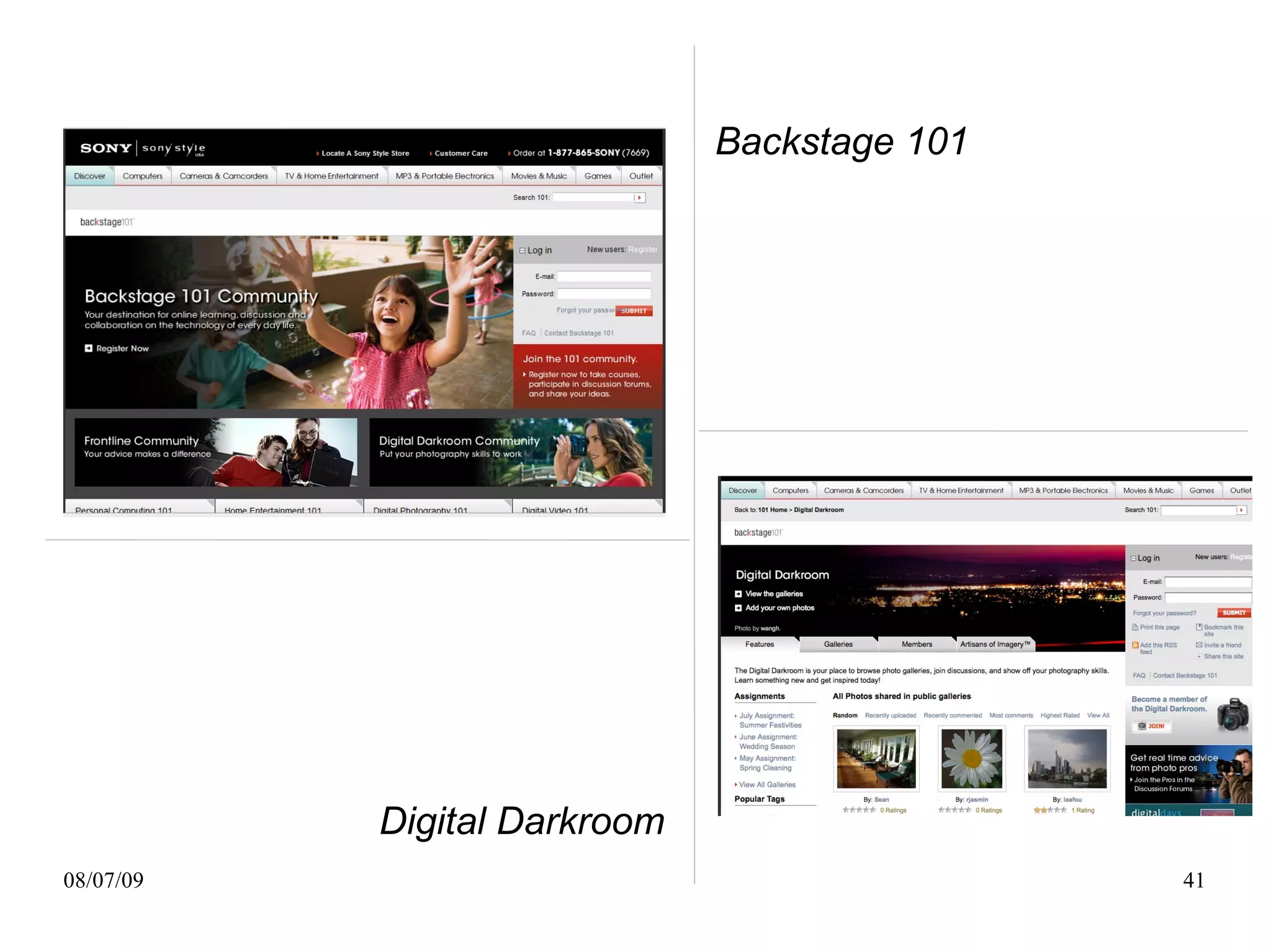 Backstage 101




           Digital Darkroom
08/07/09                                      41
 