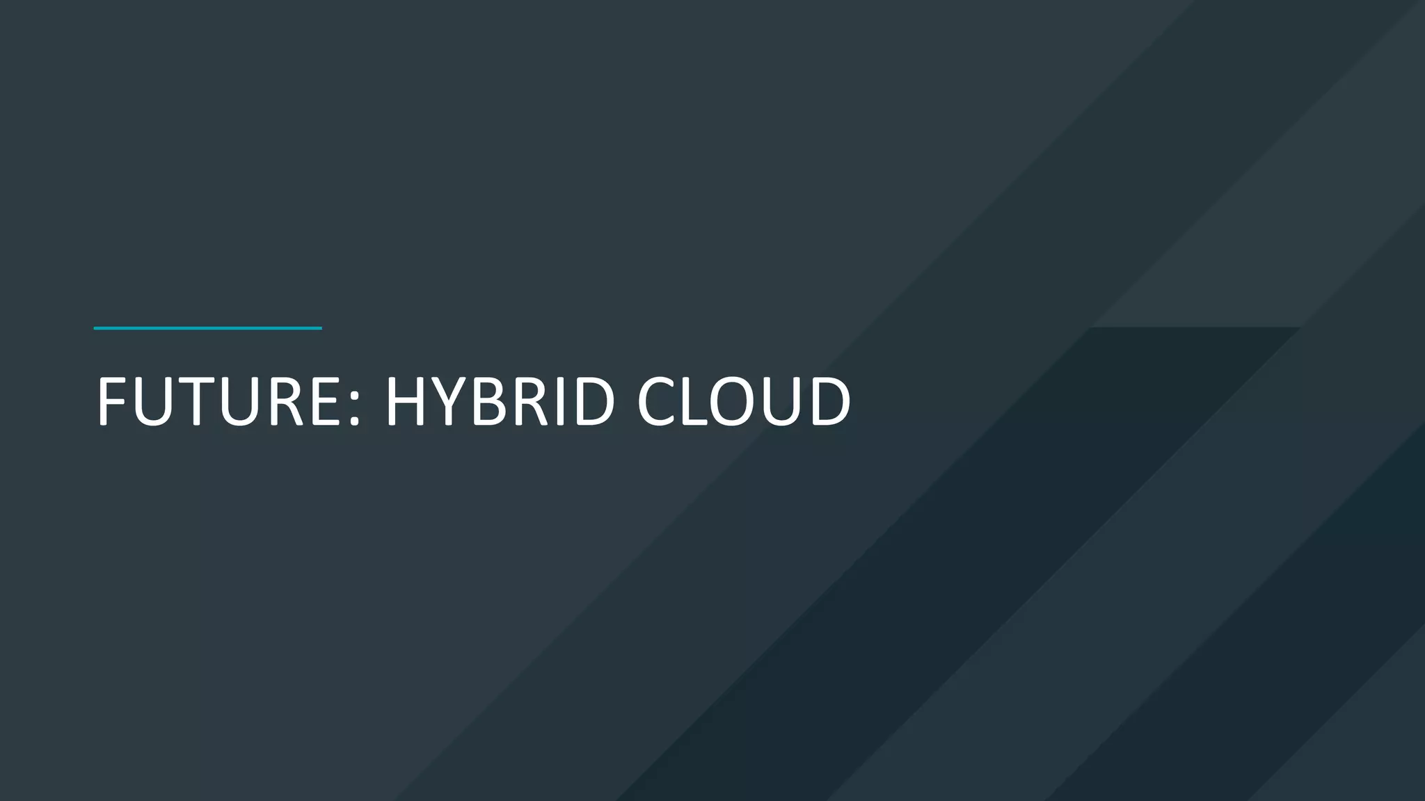 FUTURE: HYBRID CLOUD
 