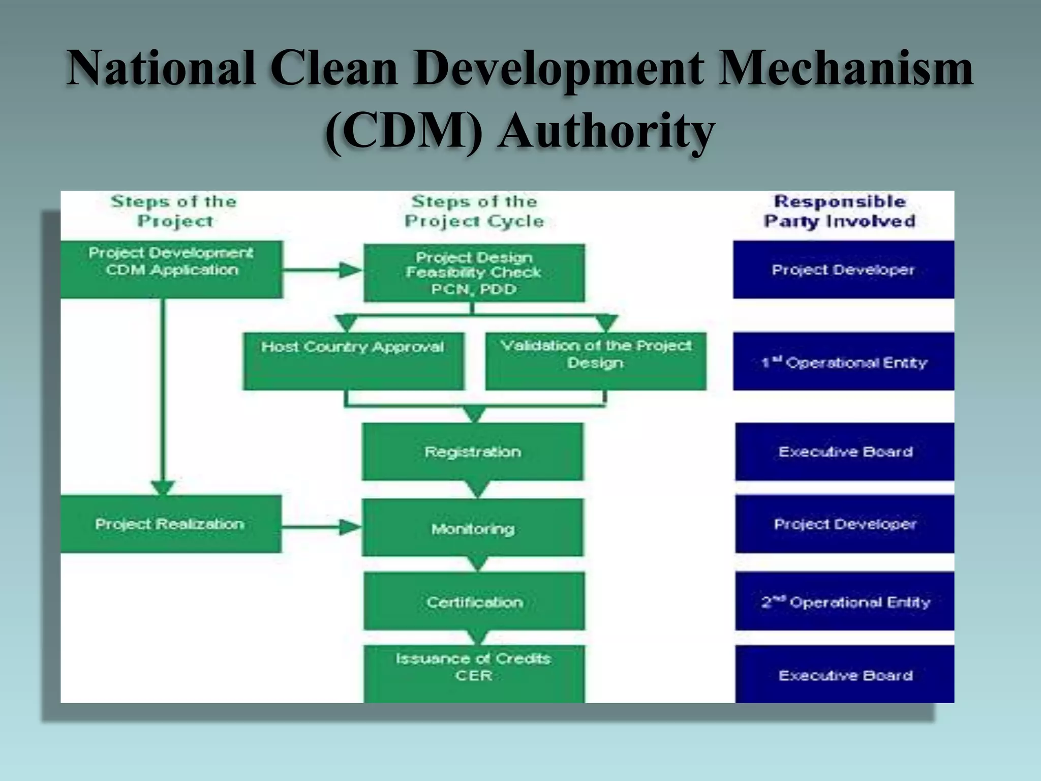 National Clean Development Mechanism
(CDM) Authority
 