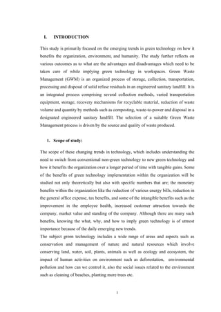 Emerging trends in green technology | PDF