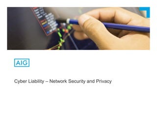 Cyber Liability – Network Security and Privacy
 