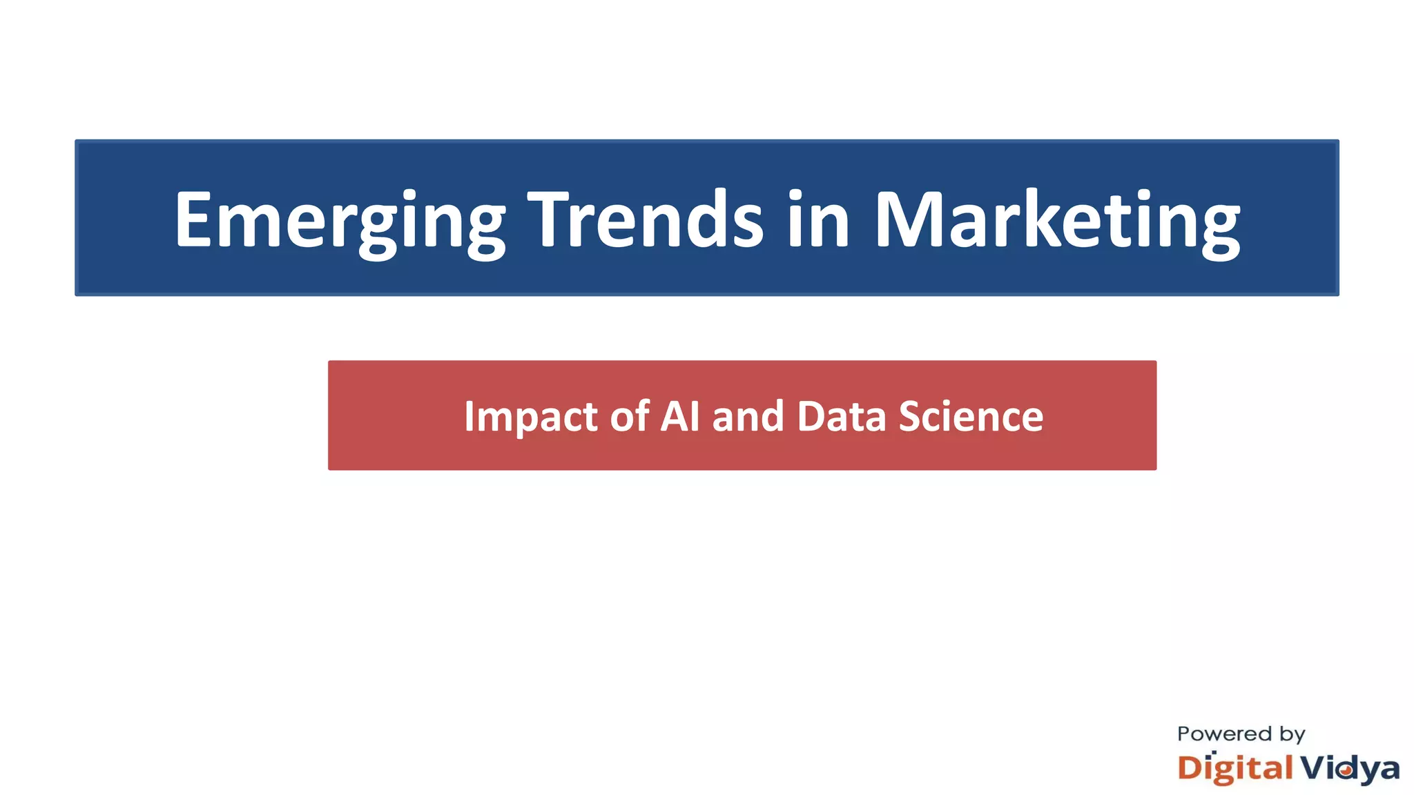 Emerging Trends in Marketing
Impact of AI and Data Science