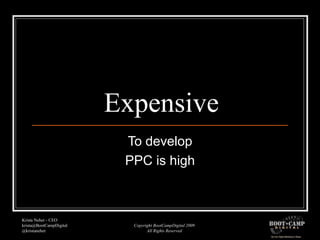 Expensive To develop PPC is high 
