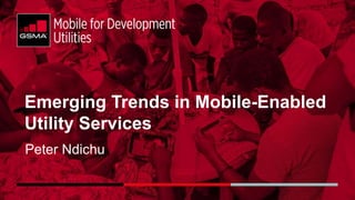 Emerging Trends in Mobile-Enabled
Utility Services
Peter Ndichu
 