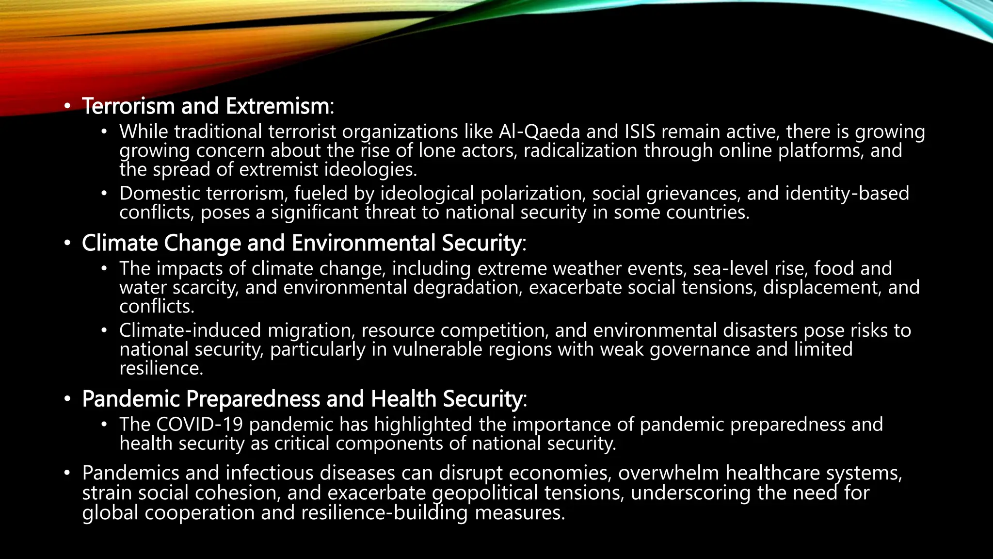 Emerging Trends In National Security Pptx