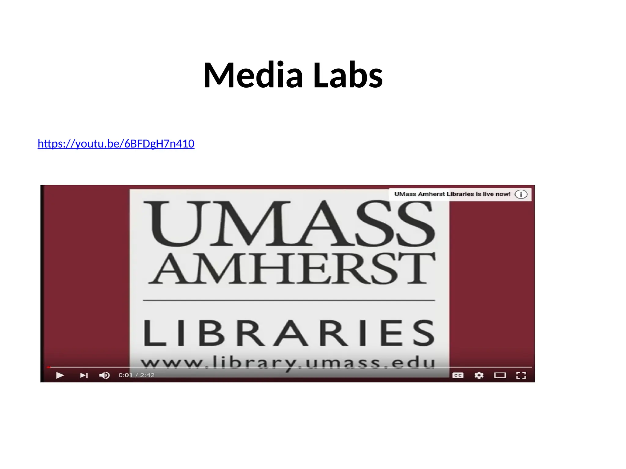 Media Labs
https://youtu.be/6BFDgH7n410
 