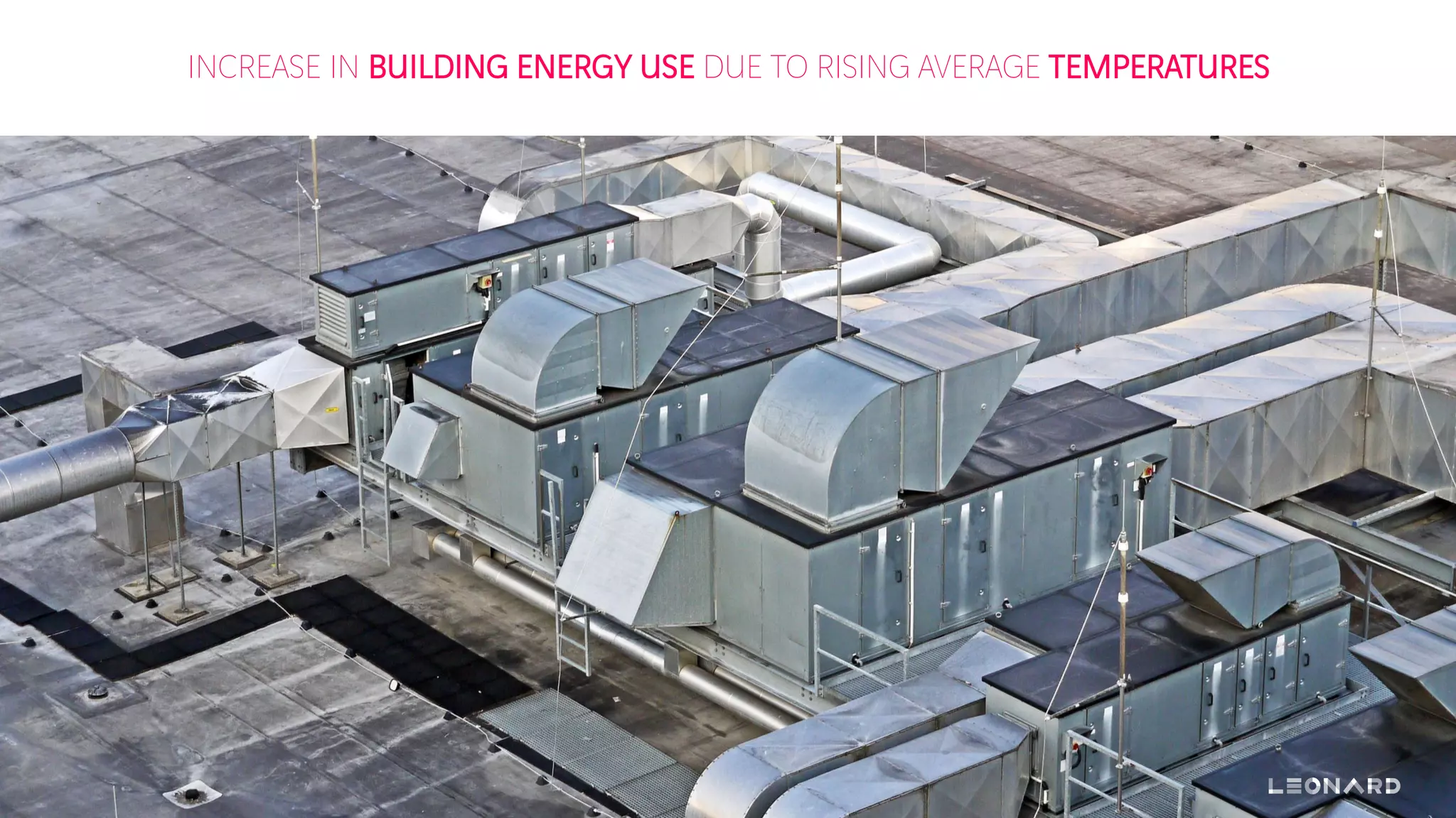 INCREASE IN BUILDING ENERGY USE DUE TO RISING AVERAGE TEMPERATURES
 
