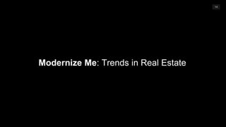 14
Modernize Me: Trends in Real Estate
 