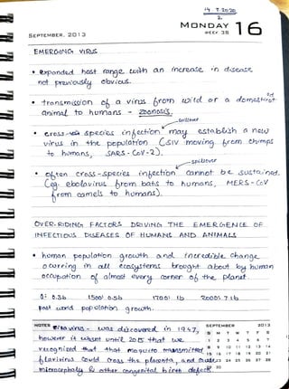 Virology Notes 2020 #22: Emerging viruses | PDF