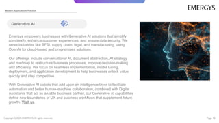 Modern Application Solutions for Agile Business Growth | Emergys | PPTX