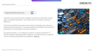 Modern Application Solutions for Agile Business Growth | Emergys | PPTX