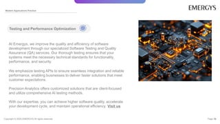 Modern Application Solutions for Agile Business Growth | Emergys | PPTX