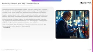 Optimize Business Efficiency with SAP Solutions | Emergys | PPTX