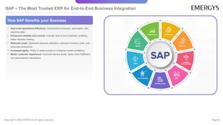 Optimize Business Efficiency with SAP Solutions | Emergys | PPTX