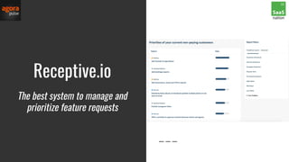 Receptive.io
The best system to manage and
prioritize feature requests
 