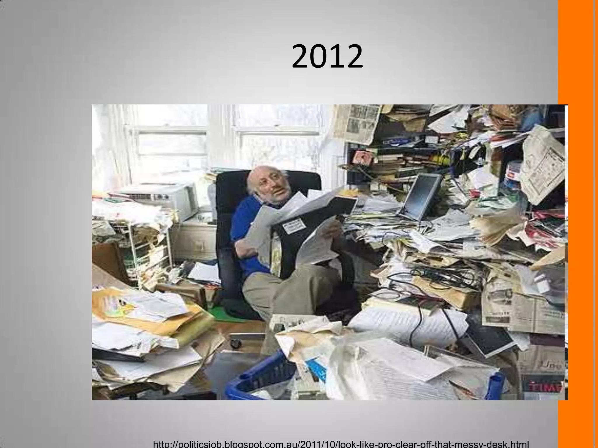 2012
http://politicsjob.blogspot.com.au/2011/10/look-like-pro-clear-off-that-messy-desk.html