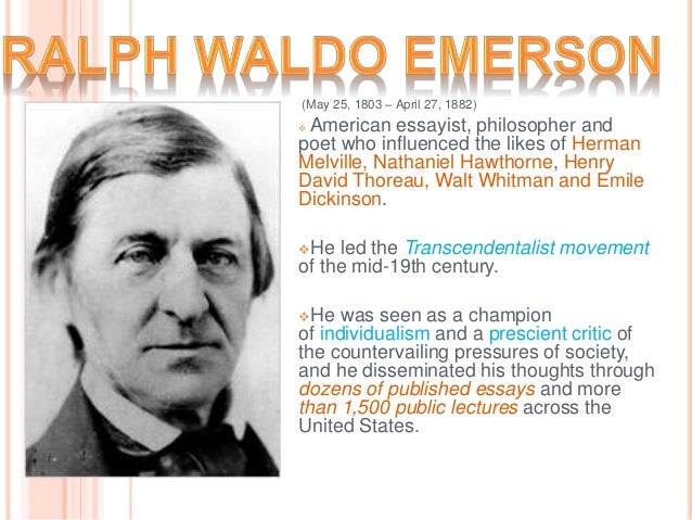 ralph waldo emerson history essay analysis