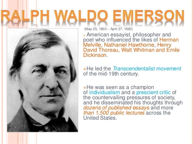 ralph emerson education essay