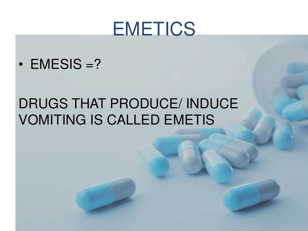 Emetics and antiemetics