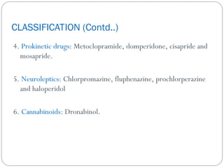 Compazine Drug Classification EMETICS AND ANTIEMETICS and classificationppt | PPT