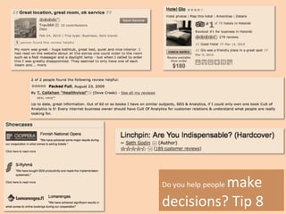 Do you help people  make decisions? Tip 8 