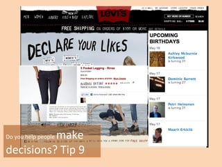 Do you help people  make decisions? Tip 9 