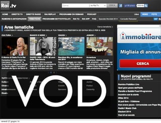 VODvenerdì 27 giugno 14
 