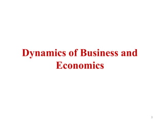 Dynamics of Business and
Economics
3
 