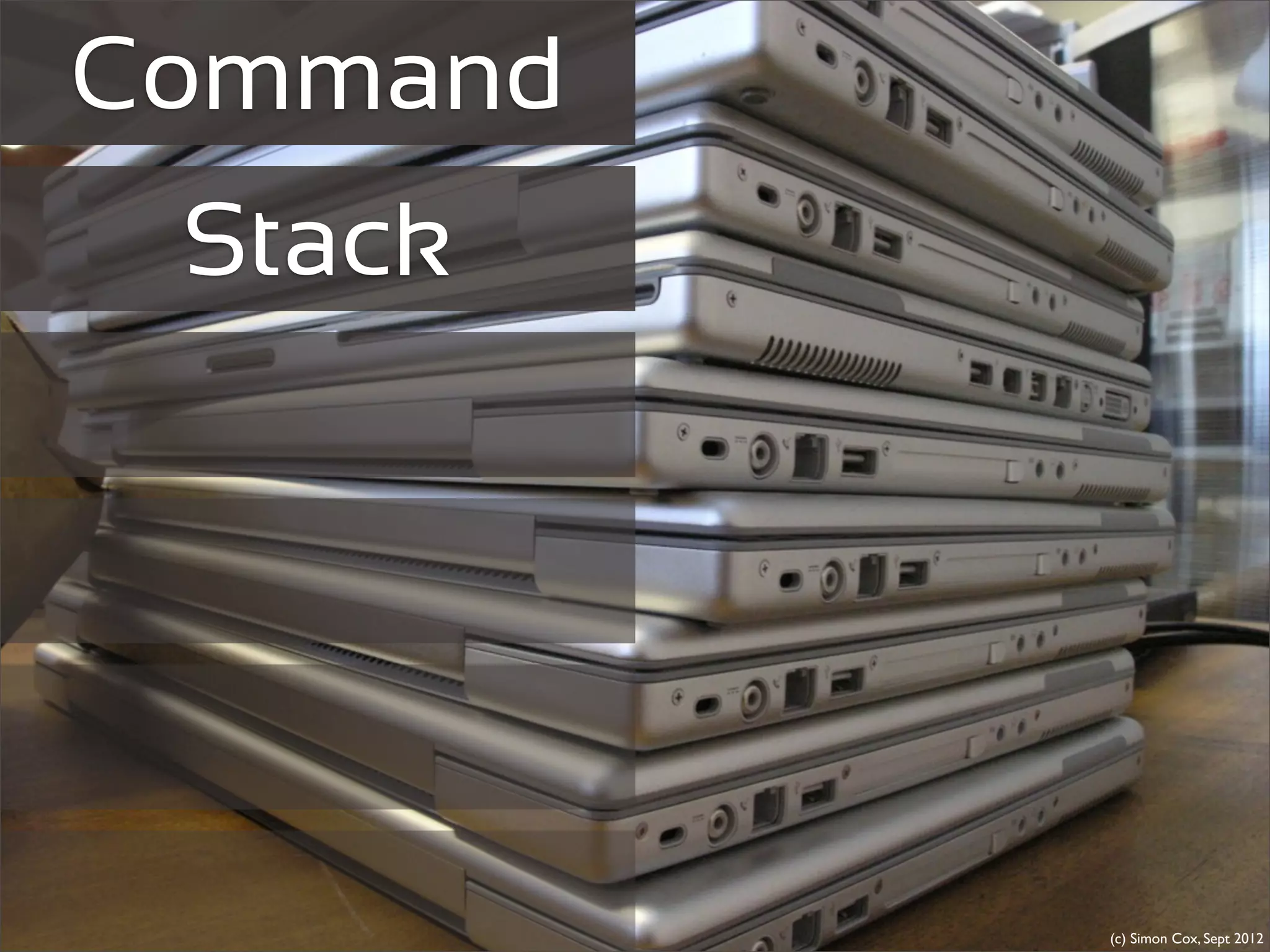 Command
 Stack




          (c) Simon Cox, Sept 2012
 