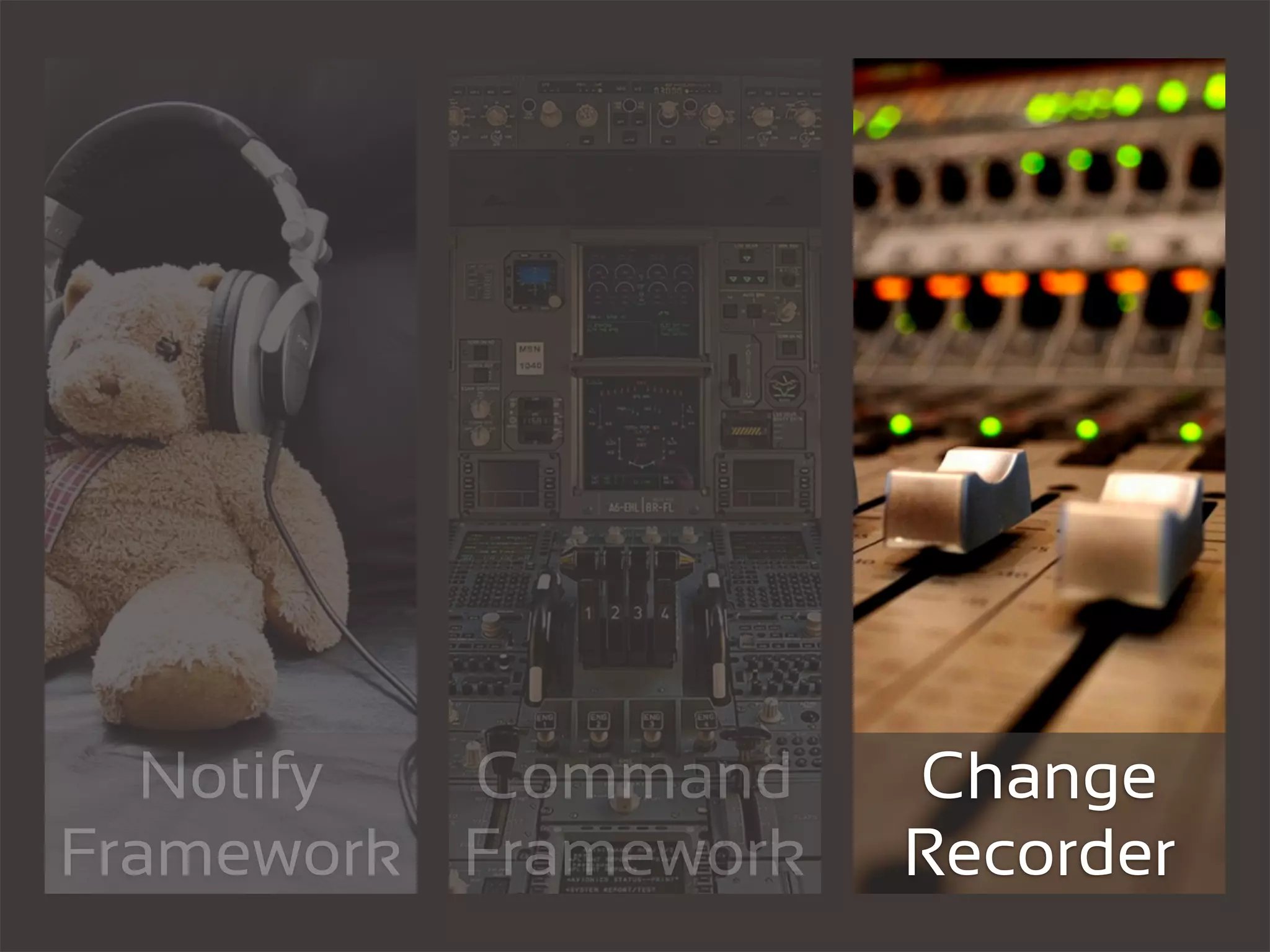 Notify Command     Change
Framework Framework   Recorder
 