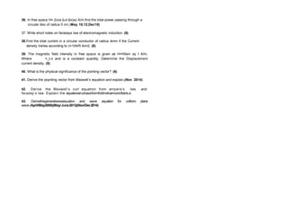 EMF au question bank for electrical stud | PDF