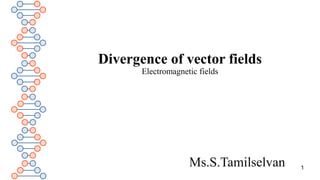Ms.S.Tamilselvan
Divergence of vector fields
Electromagnetic fields
1
 