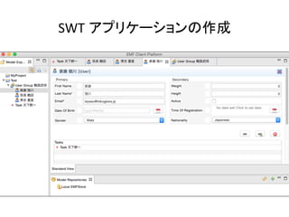 SWT アプリケーションの作成	
 