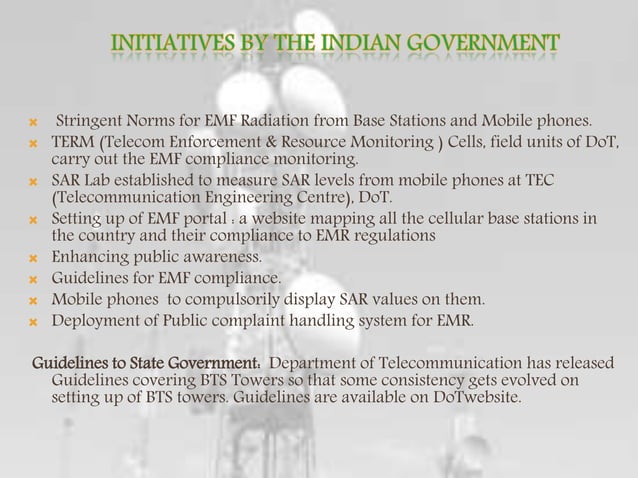 Emf Overview and EMF norms in India | PPTX | Telecommunications ...