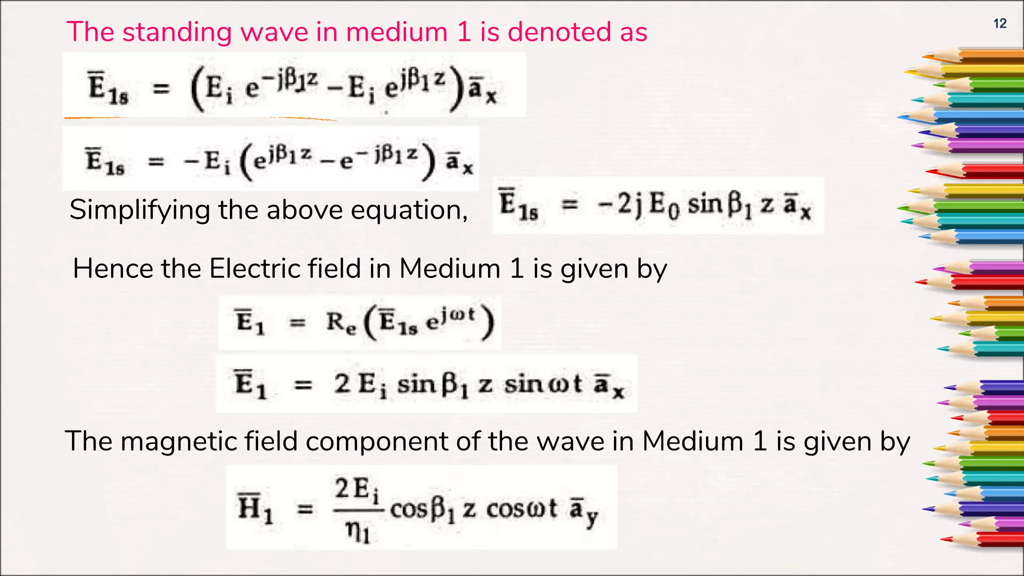 Unit V-Electromagnetic Fields-Normal incidence at a plane dielectric ...