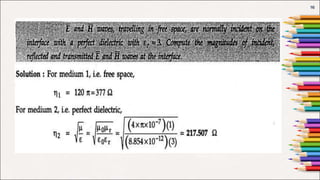 Unit V-Electromagnetic Fields-Normal incidence at a plane dielectric ...