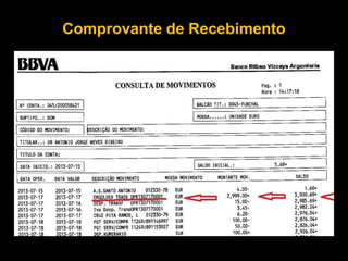 Comprovante de Recebimento
 