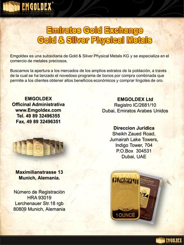 Emirates Gold Exchange DMCC Emgoldex Costa Rica PDF