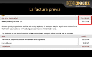 La factura previa
 