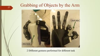 2 Different gestures performed for different task
Grabbing of Objects by the Arm27
 