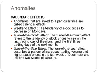 Efficient market Hypothesis that explains the Capital asset pricing ...