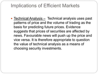 Efficient market Hypothesis that explains the Capital asset pricing ...