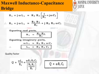 Maxwell Inductance-Capacitance
Bridge
Quality Factor
 