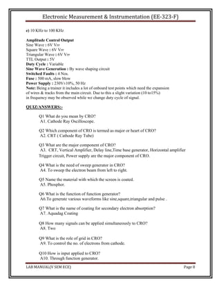 Emi lab manual_vthsem_ece | PDF