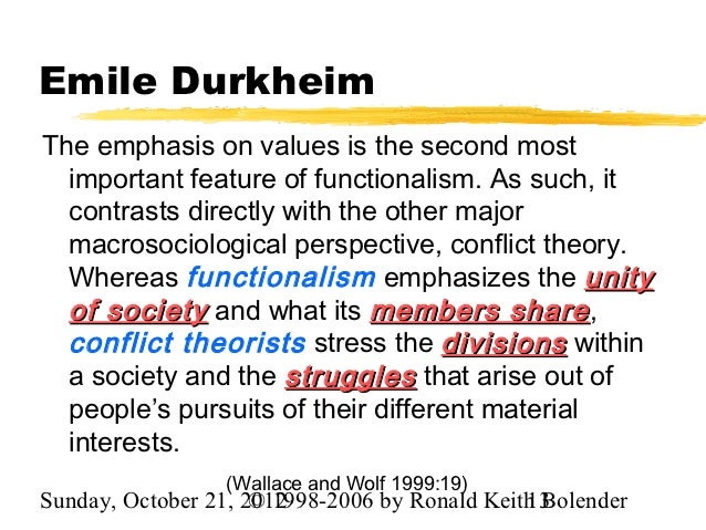 Durkheim s Theory And Social Theory